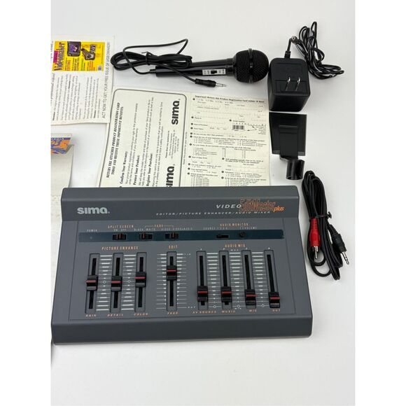 NOS Sima Video Editmaster Edit Master Plus W/ Power Audio Cables & Microphone EX - Picture 2 of 11